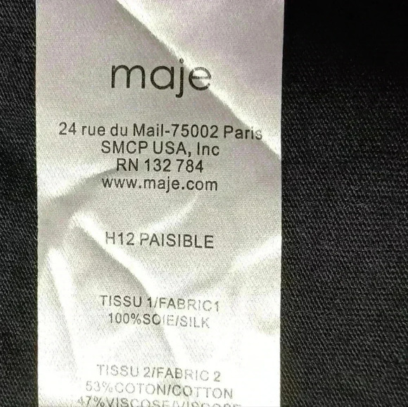MAJE Silk sleeveless  Blouse Ladies Size 1 - Picture 6 of 8